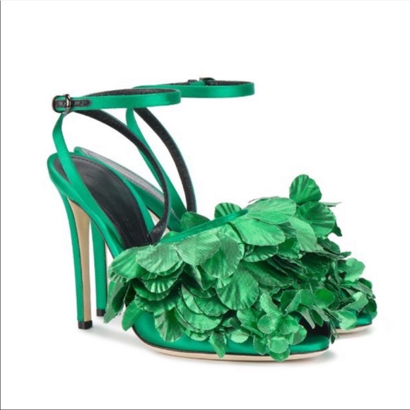 🦚 MARCO DE VINCENZO Clustered Leaf 110 Sandals 🦚 - Picture 3 of 6